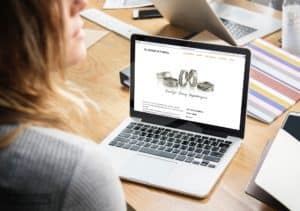 the Ti2 Stockist website being viewed on a MacBook